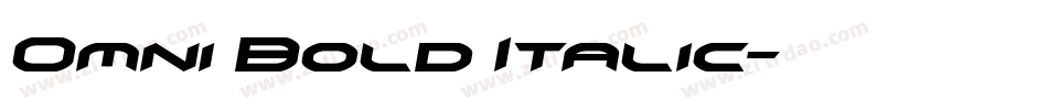 Omni Bold Italic字体转换